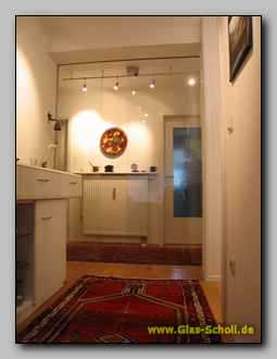 1 flgl. Dorma RS Schiebetuere mit festem Seitenteil in gleicher Flucht