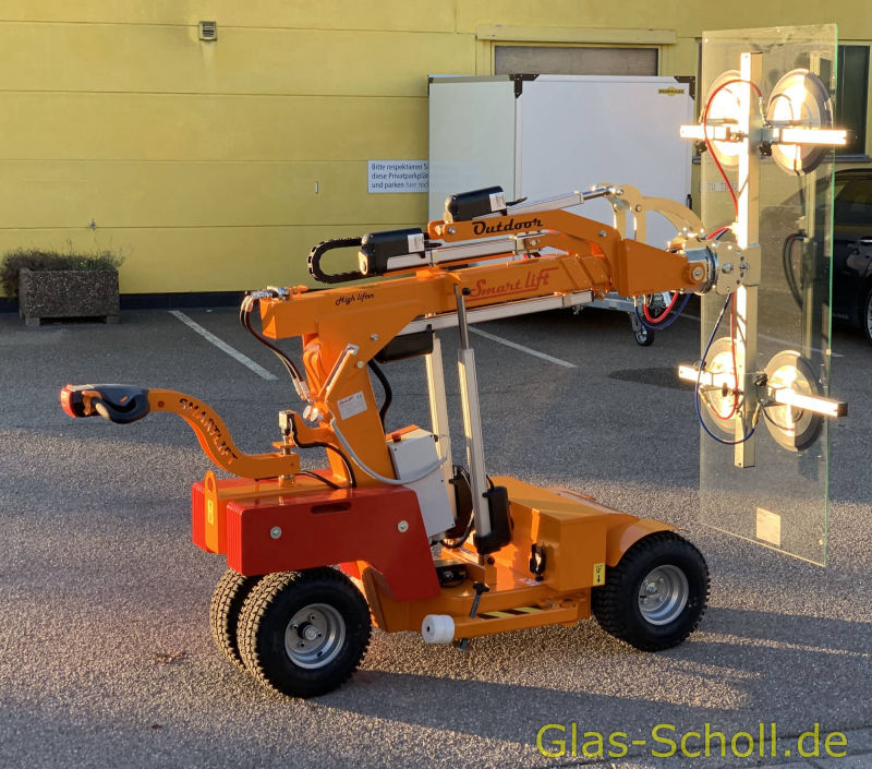 Glasreparatur mit Kraneinsatz Smartlifter SL608 HL RT von Glas Scholl