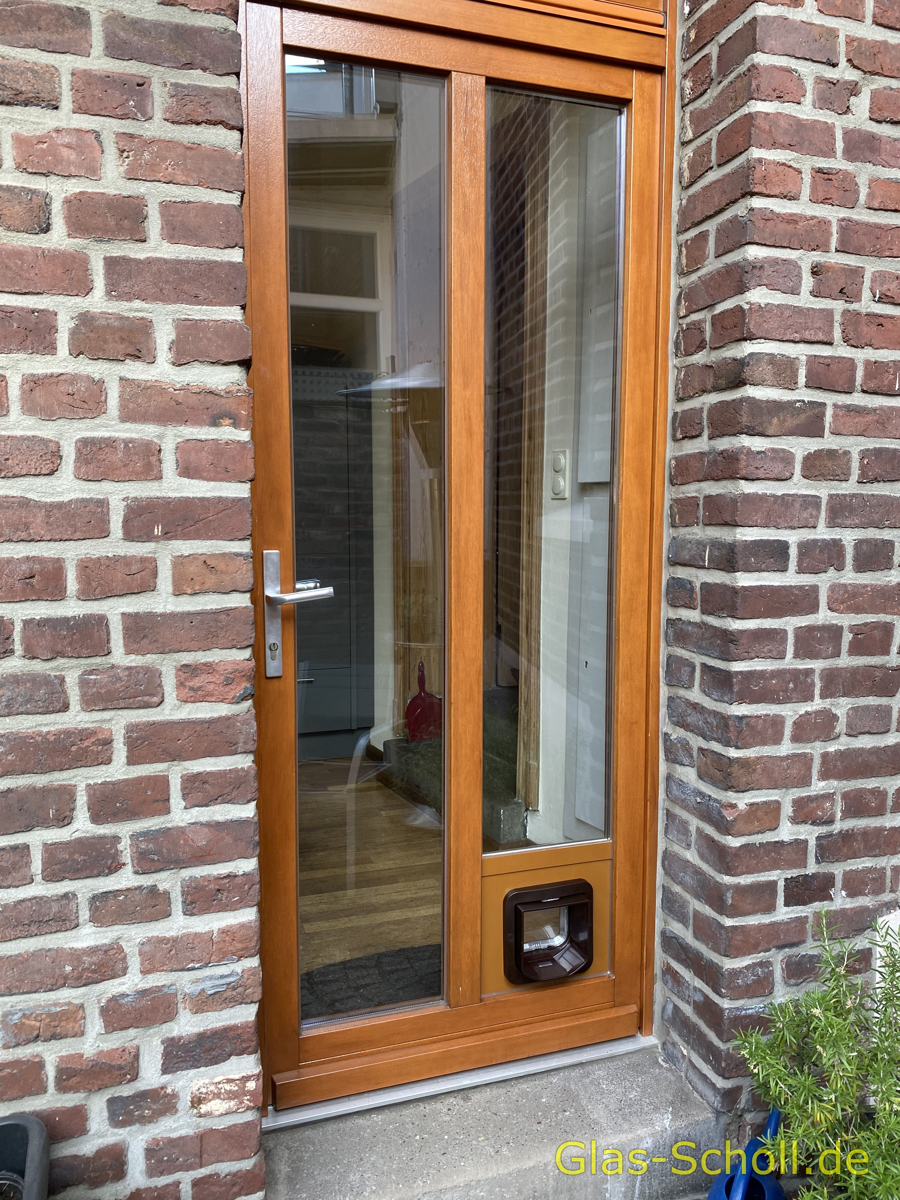 nachträglicher Katzenklappen Einbau in Isolierglas, Fenster, Türen, Balkonanlagen, Tierklappen, Hundeklappen von Glas Scholl