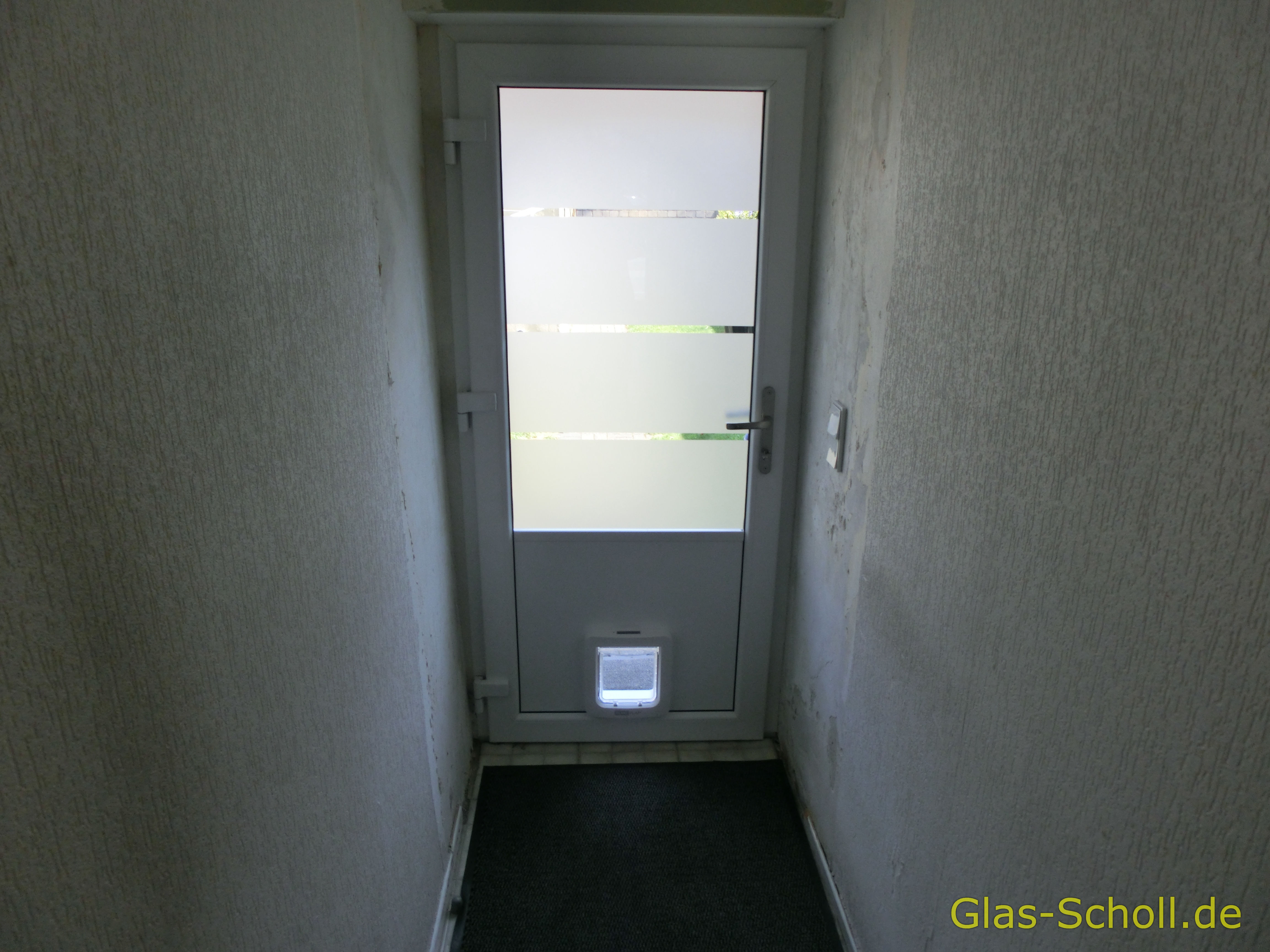 nachträglicher Katzenklappen Einbau in Isolierglas, Fenster, Türen, Balkonanlagen, Tierklappen, Hundeklappen von Glas Scholl