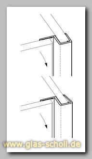 Glas Scholl Webshop, selbstklebende fluchtende 180 Grad Magnet-Duschdichtung  (2500mm) 8-12mm Glas