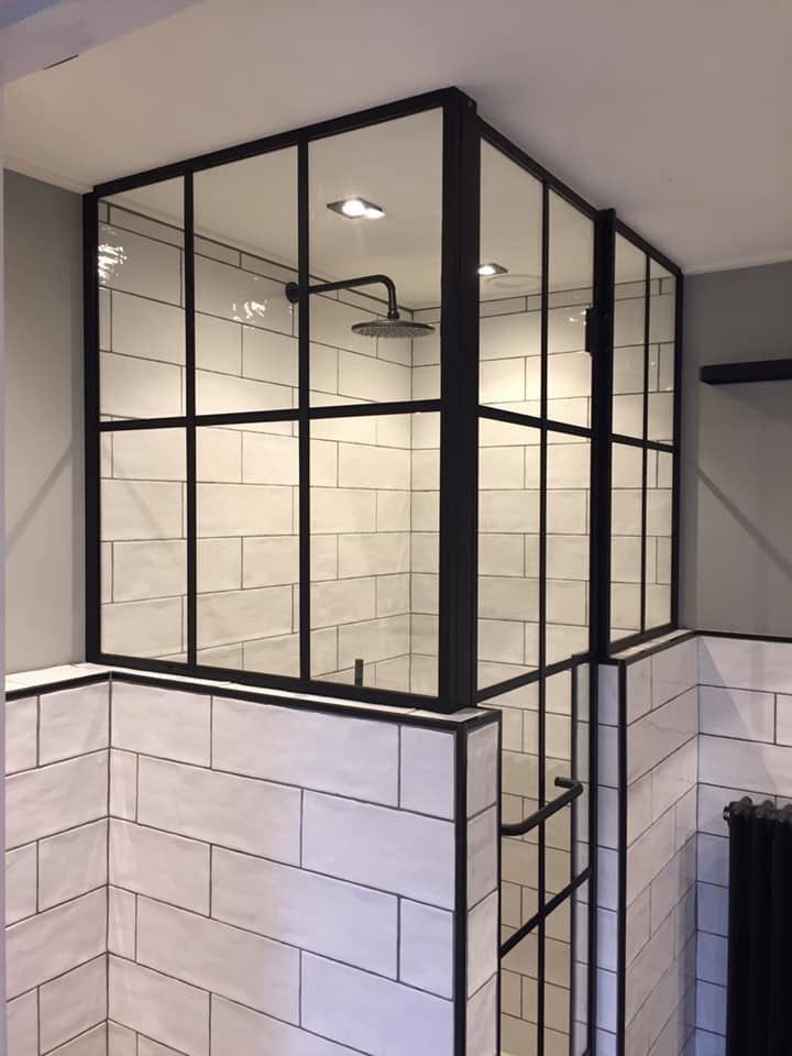 Industrial Style-Glasdusche - Duschen im schwarzen Stahl Look von Glas Scholl.de