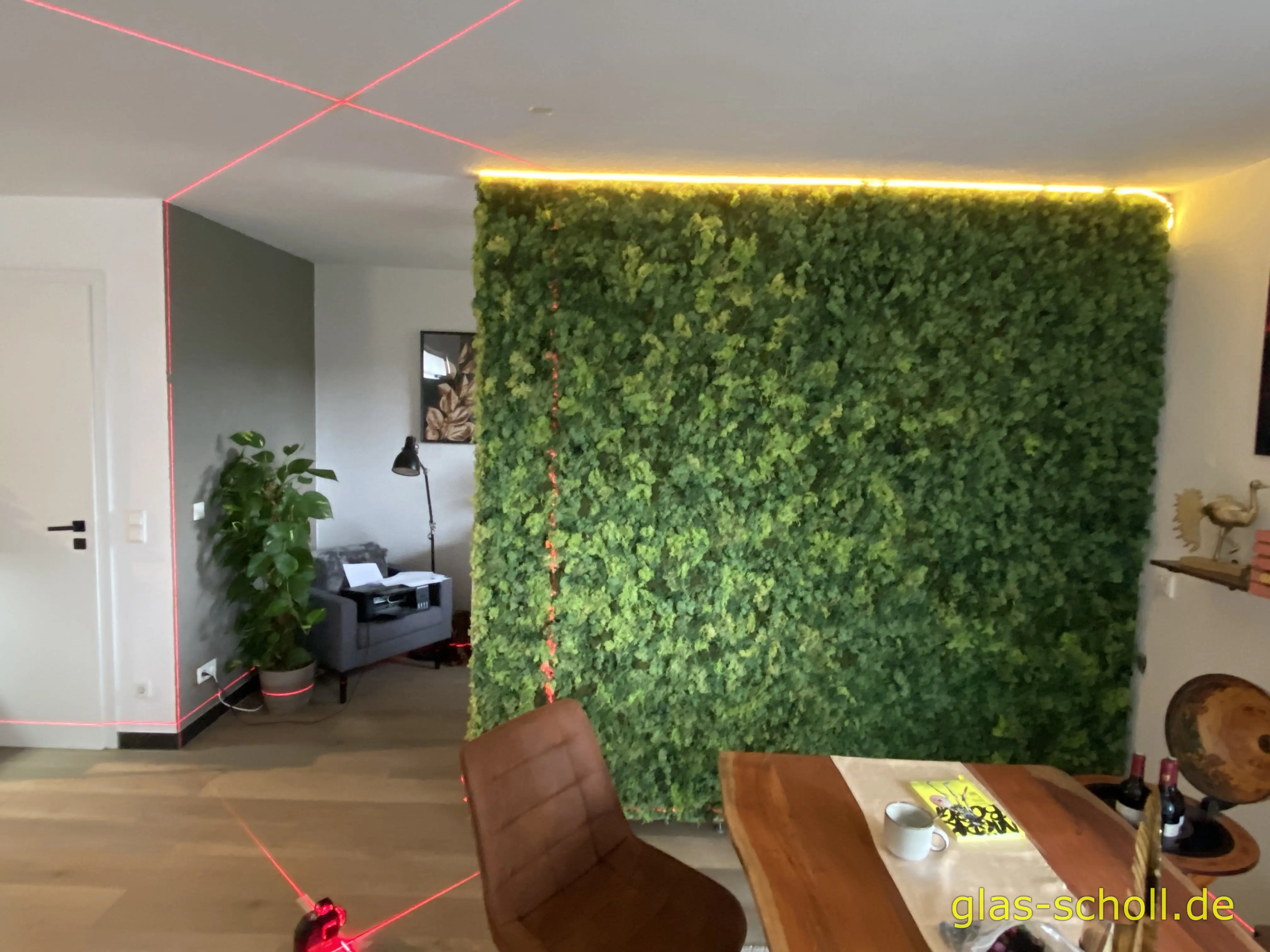 VORHER - Erstellung einer 135° Industrial Style Glasabtrennung von Glas Scholl