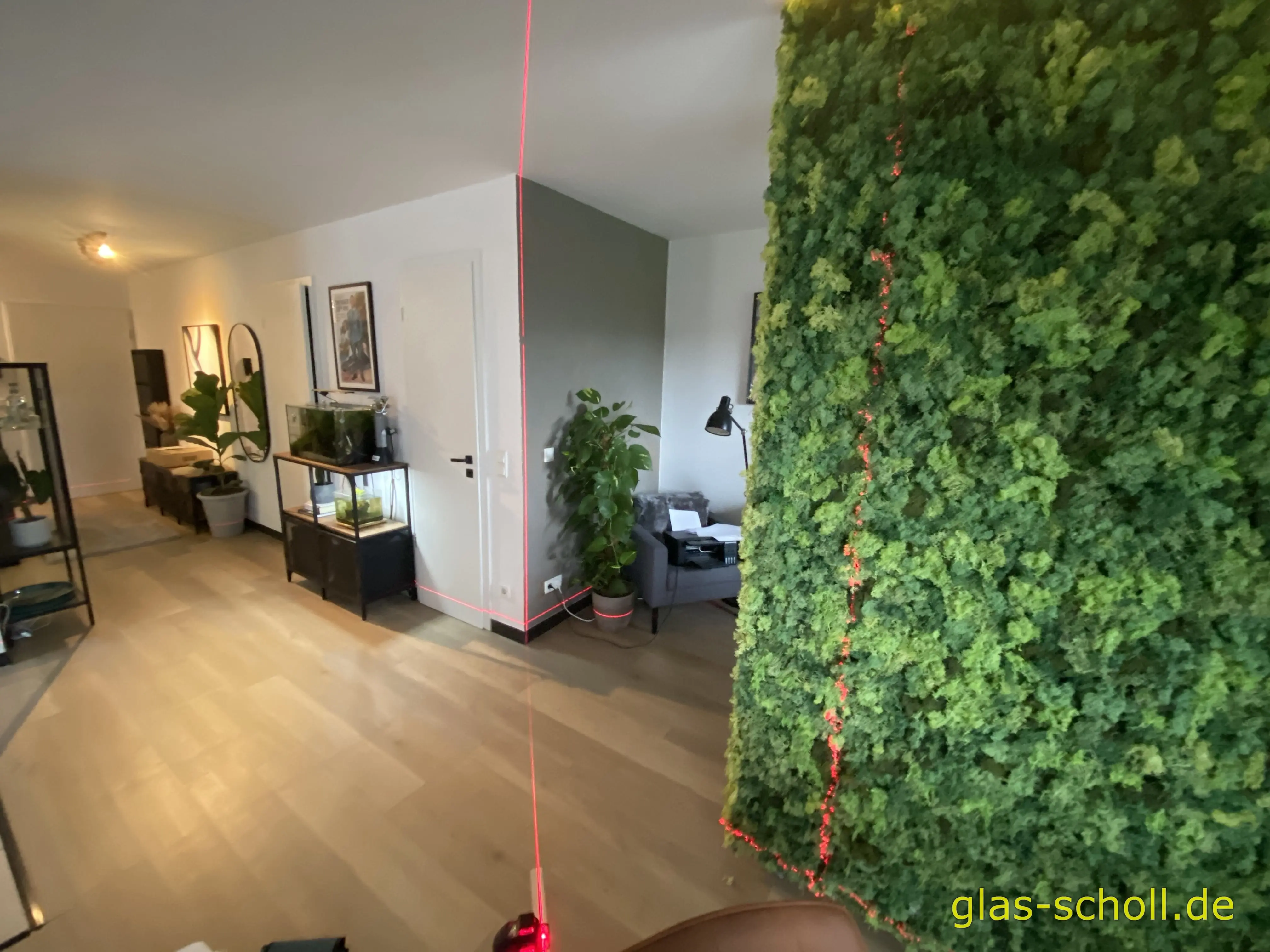 VORHER - Erstellung einer 135° Industrial Style Glasabtrennung von Glas Scholl