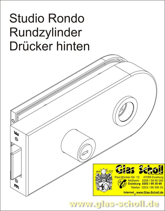 Studio Rondo Ganzglas Türschloß und Bänder von Glas Scholl (Duisburg ...