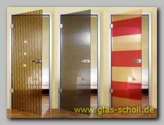 Design-Glastüren mit Stoffeinlage von Glas-Scholl