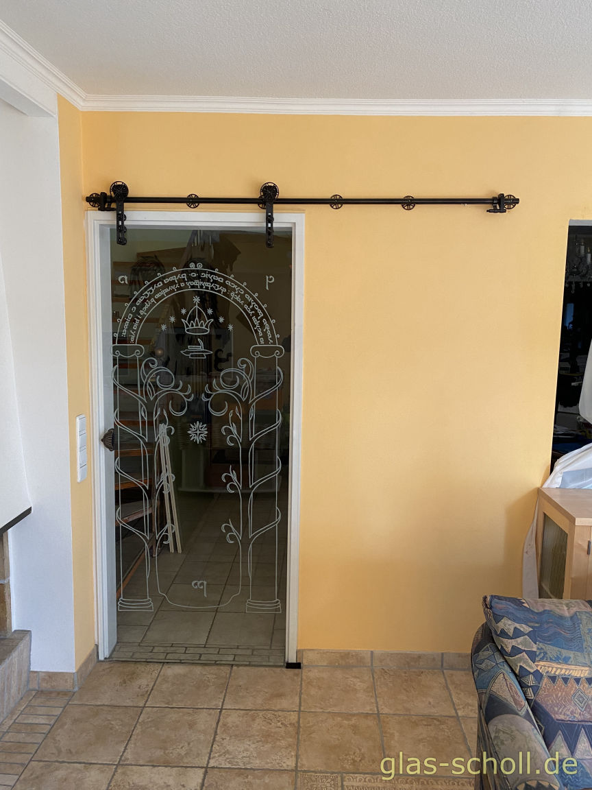 MWE Protec Schiebetür schwarz matt von www.glas-scholl.de