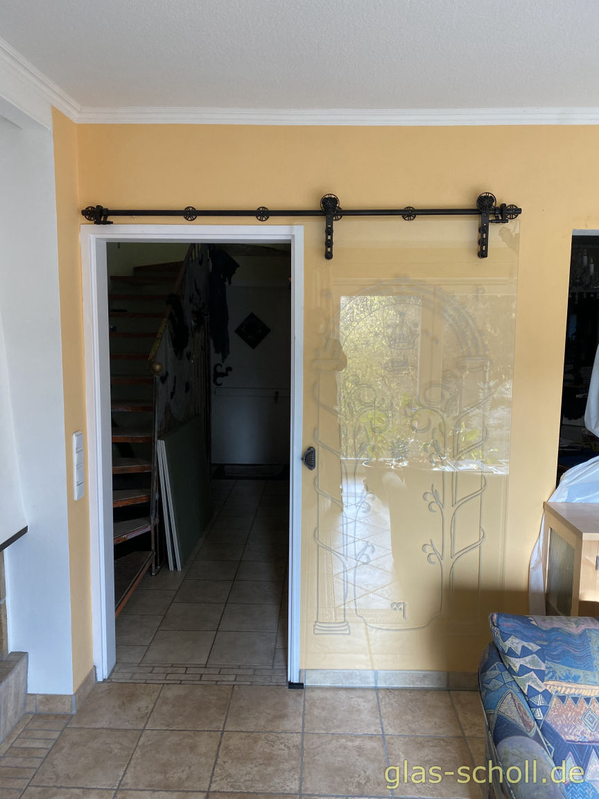 MWE Protec Schiebetür schwarz matt von www.glas-scholl.de