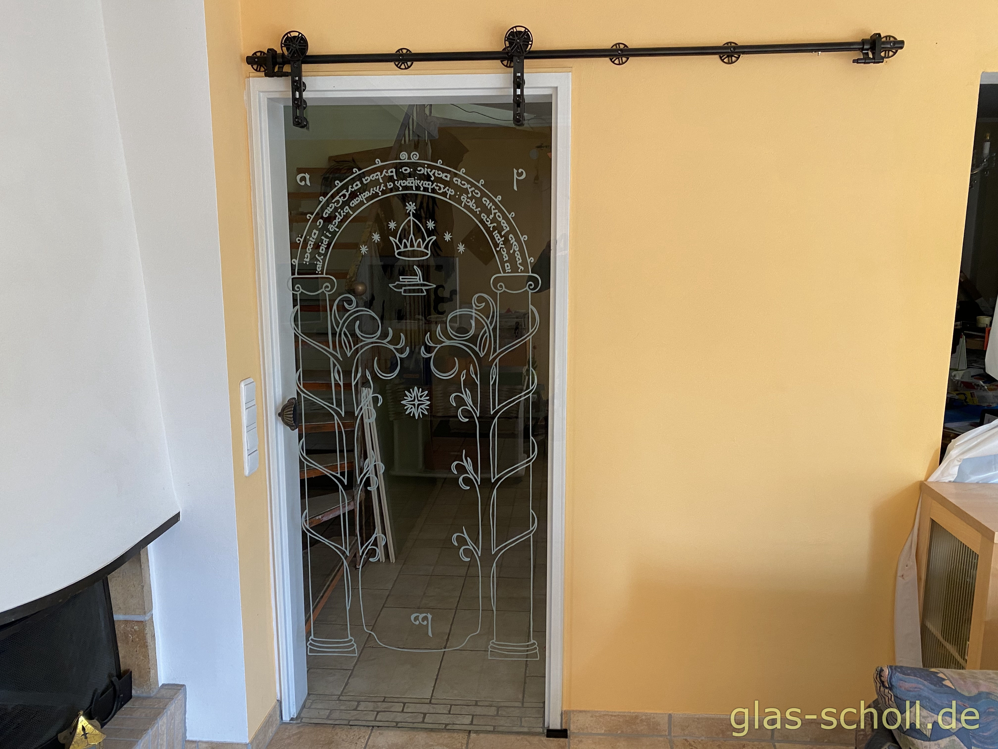 MWE Chronos Schiebetür-Anlage schwarz-matt von www.glas-scholl.de