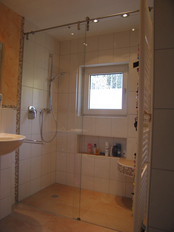 Schiebetür mit Edelstahl-System von Glas Scholl.de