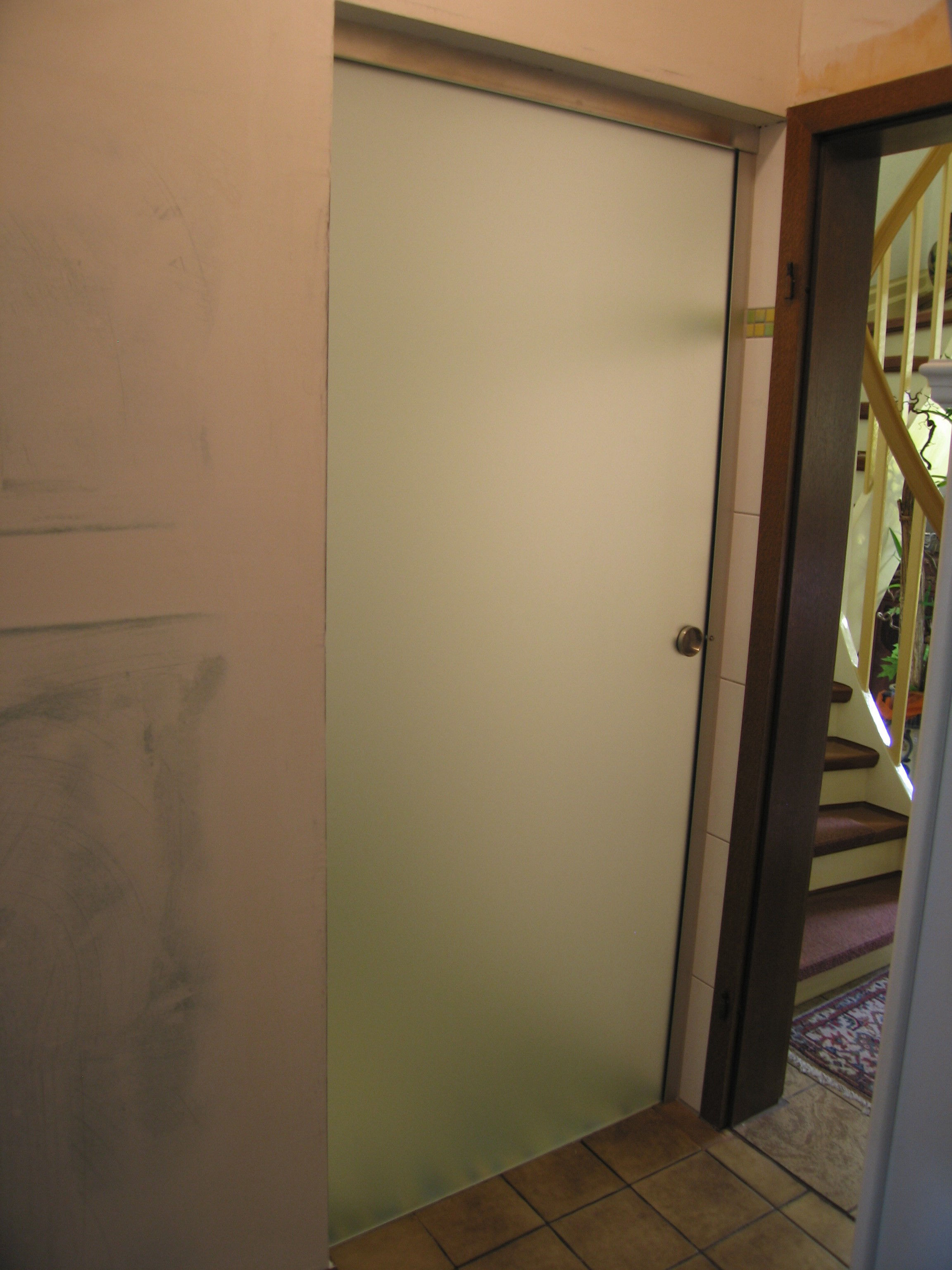 Schiebetür mit Montage in Trockenbauwand von Glas Scholl