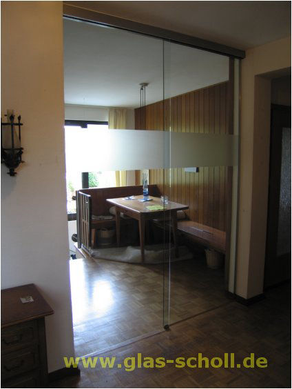 Schiebetüranlage Streifendekor von Glas Scholl