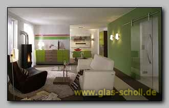 rote Verbund-Glas-Tre