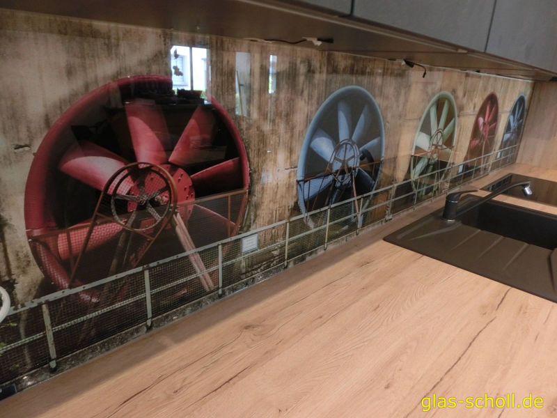 Glas-Küchenrückwand mit Fotodruck Landschaftspark von Glas Scholl