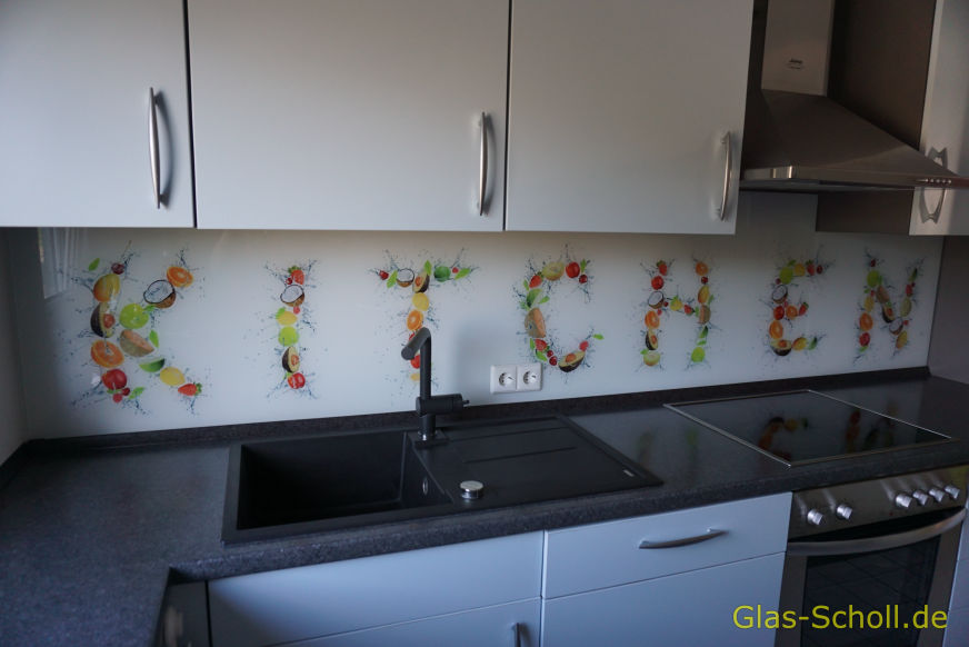Küchenspritzschutz mit Digitaldruck von Glas Scholl
