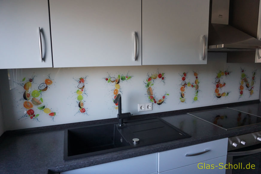 Küchenspritzschutz mit Digitaldruck von Glas Scholl