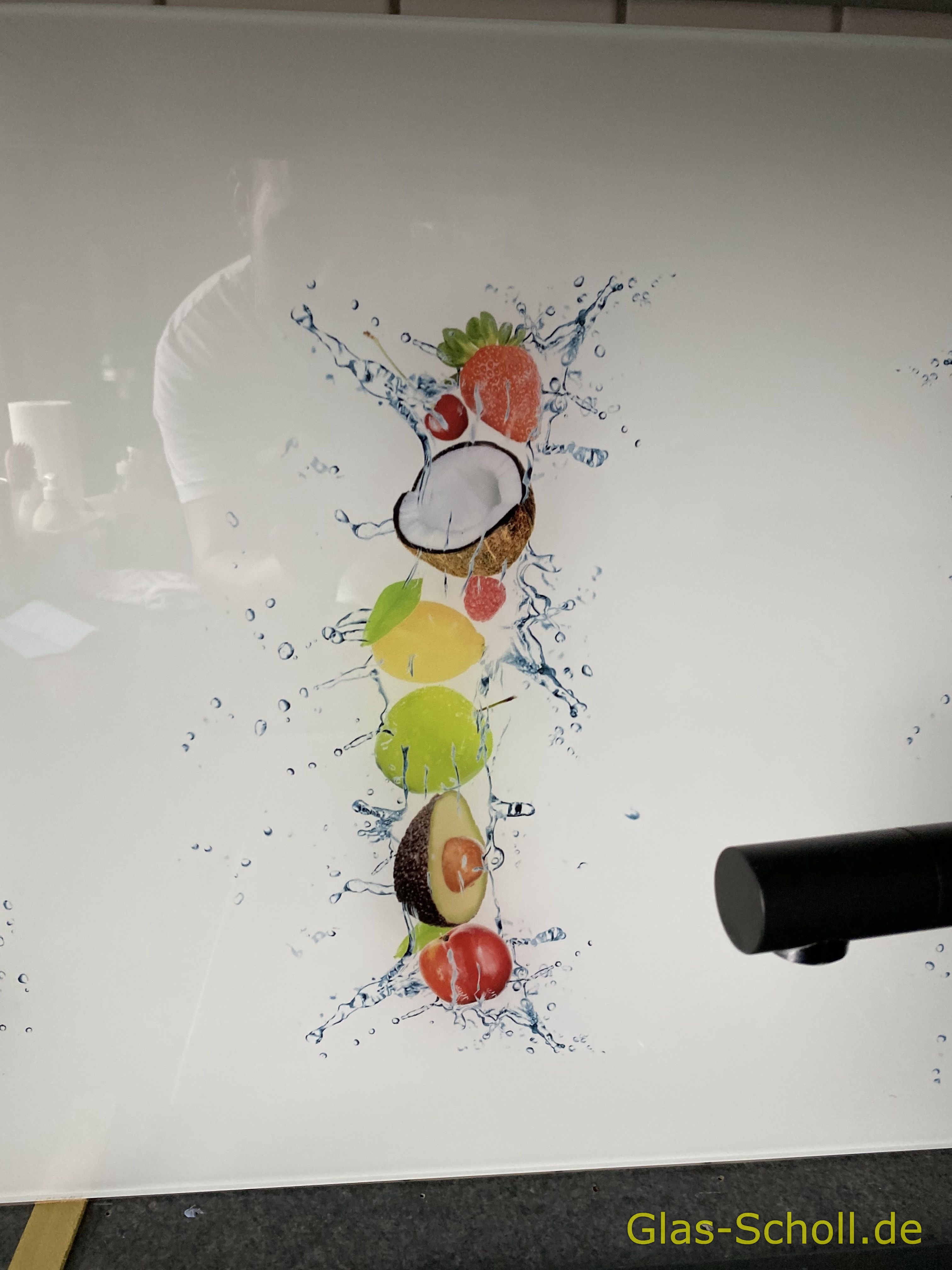 Küchenspritzschutz mit Digitaldruck von Glas Scholl