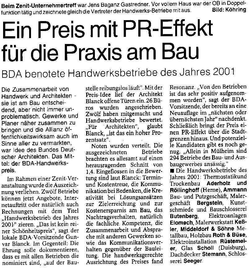 BDA Handwerkerpreis für Glas Scholl