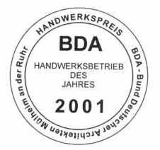 Handwerkspreis 2001 für Glas Scholl