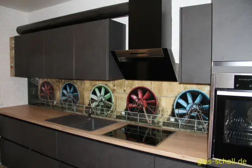 Schöne Küchenrückwand mit Digitaldruck vom Landschaftspark Duisburg aus Duisburg
