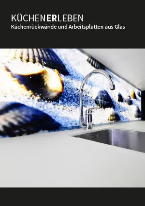 Glas-Küchenspritzschutz mit Digitaldruck und LED-Beleuchtung von Glas Scholl