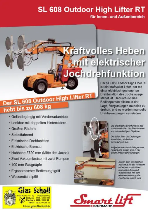 Smartlifter SL608 Produktkatalog von Glas Scholl - Glasroboter - Glasmontagekran