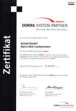 Dorma System-Partner silbern Partnerschafts-Zertifikat